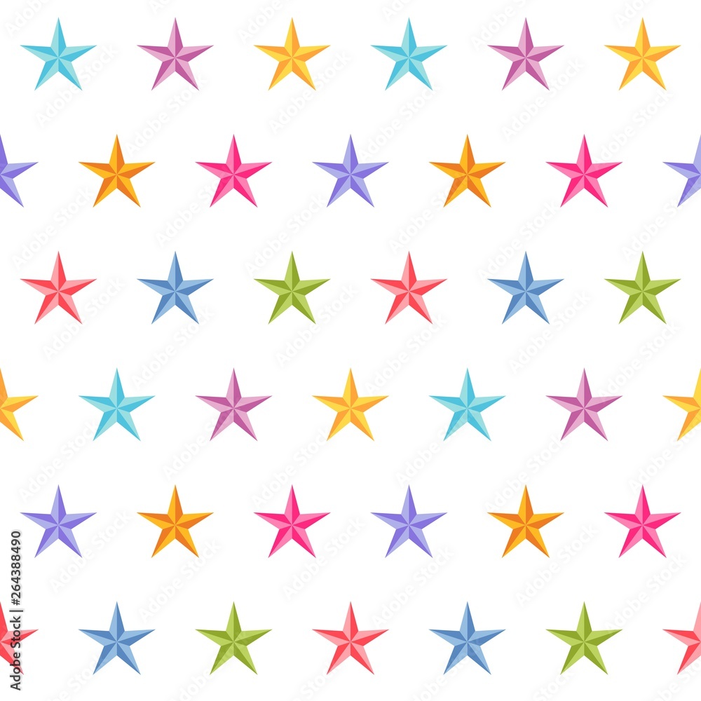 Abstract multicolored star shape patern background. Tileable seamless design Abstract multicolored star shape patern background. Tileable seamless design