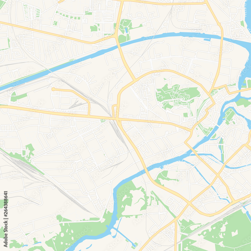 Brandenburg an der Havel, Germany printable map