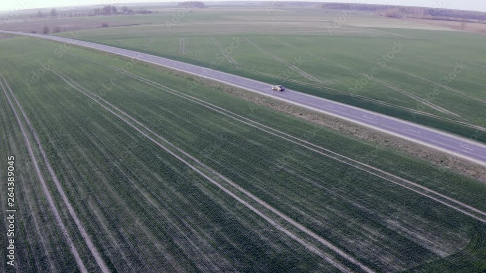 Green agricultural landscape in spring. Green agricultural landscape in spring.