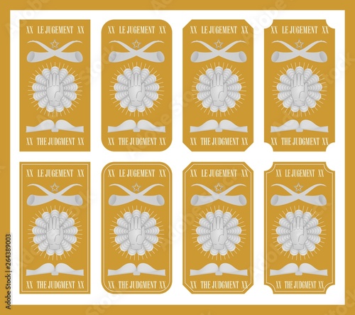 The Jugement Tarot of the symbols golden and white