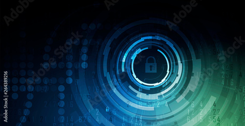 Cybersecurity and information or network protection. Future technology web services for business and internet project