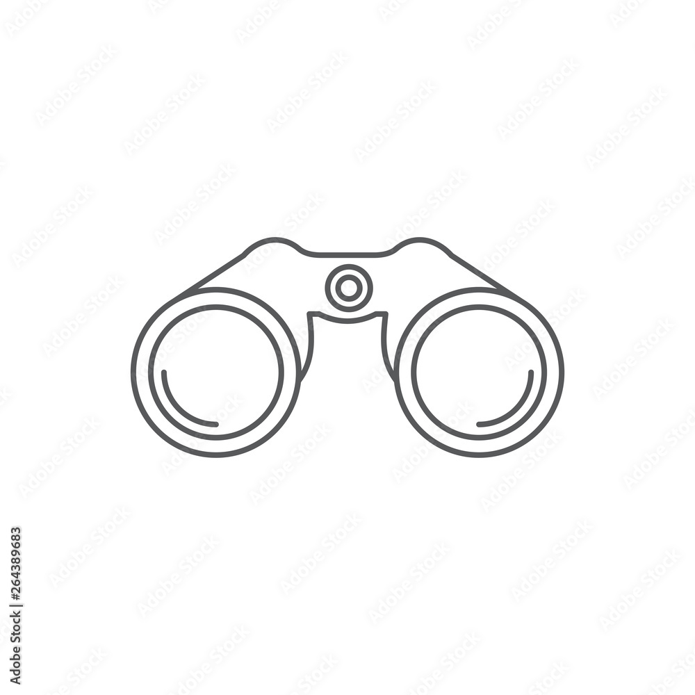 Binoculars vector icon illustration design isolated on white Binoculars vector icon illustration design isolated on white
