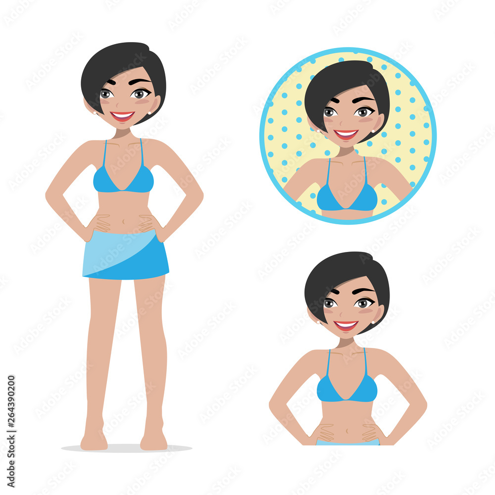 Summer season holiday. Cartoon character on the beach , people and activities design vector Summer season holiday. Cartoon character on the beach , people and activities design vector