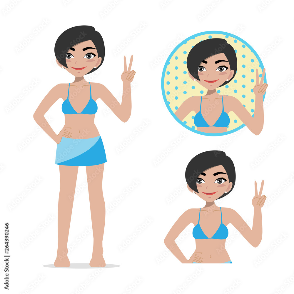 Summer season holiday. Cartoon character on the beach , people and activities design vector Summer season holiday. Cartoon character on the beach , people and activities design vector