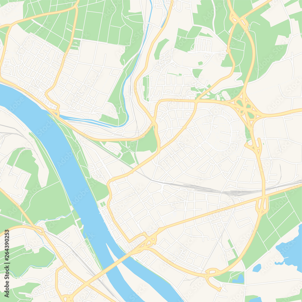 Neuwied, Germany printable map