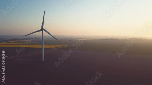 Wallpaper Mural sunset and wind turbines Torontodigital.ca