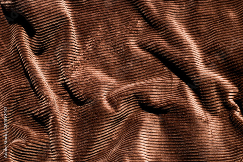 dark chocolate brown corduroy close-up photo