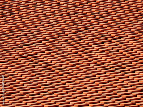 old tile roof pattern, temple roof