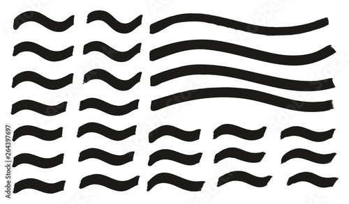 Tagging Marker Medium Wavy Lines High Detail Abstract Vector Background Set 149