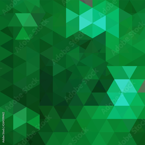 Abstract green mosaic background. Triangle geometric background. Design elements. Vector illustration