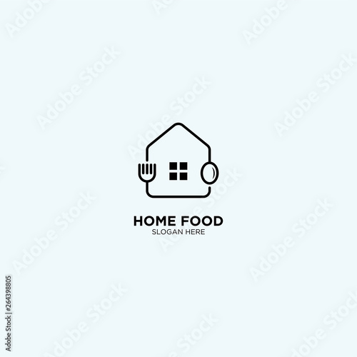 Home Food logo template, vector illustration - Vector