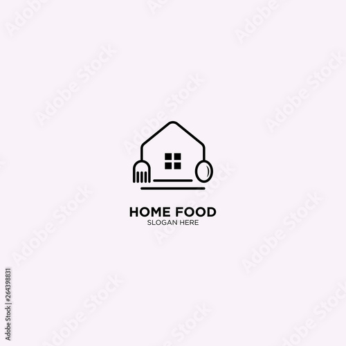 Home Food logo template, vector illustration - Vector