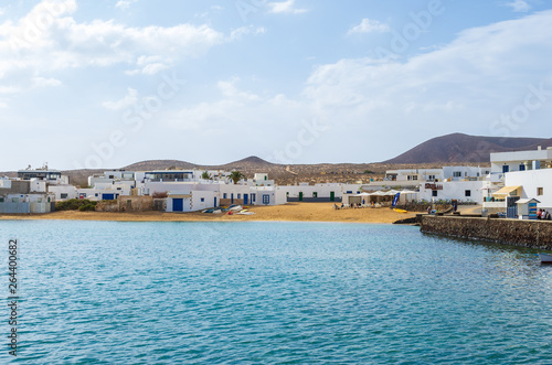 Seaport of Caleta de Sebo in La Graciosa island
