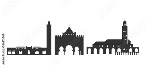 Morocco logo. Isolated Moroccan architecture on white background
