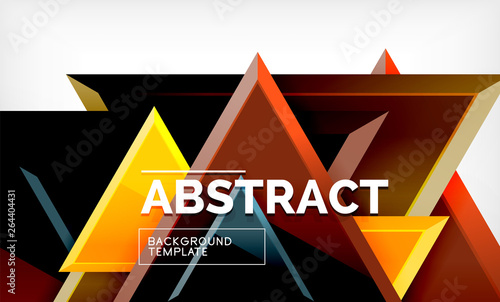 Triangular low poly background design  multicolored triangles