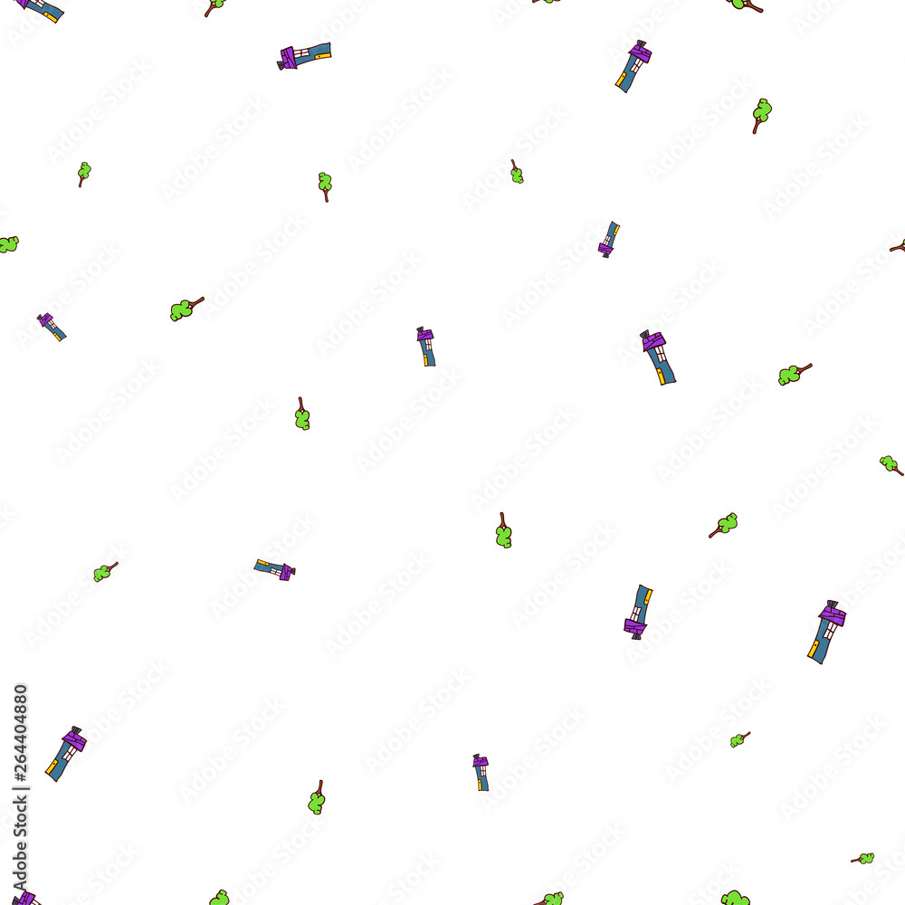 Seamless pattern of houses in doodle style Seamless pattern of houses in doodle style