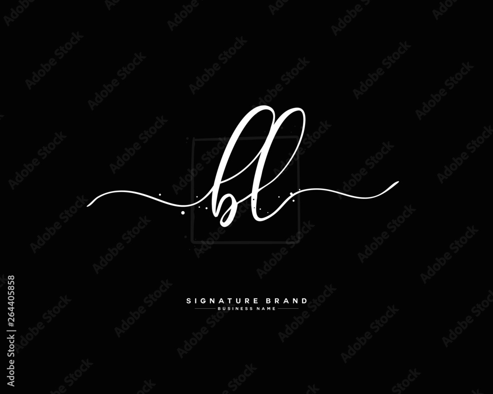 B L BL initial logo handwriting template vector B L BL initial logo handwriting template vector