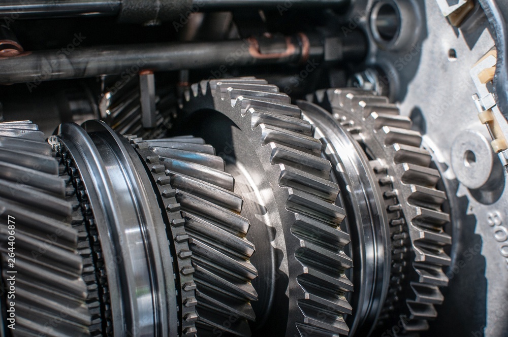 shiny transmission gears car engine shiny transmission gears car engine