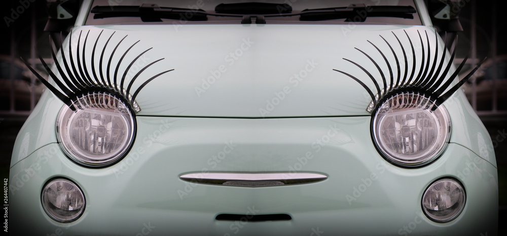 Wimpern Sidemarker Auto-C&arbon-Faser-Art Scheinwerfer Augenbrauen