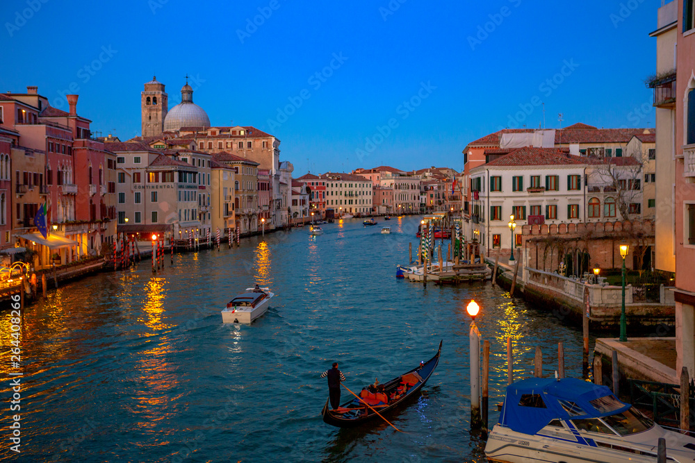 view of venice on a spring day at sunset