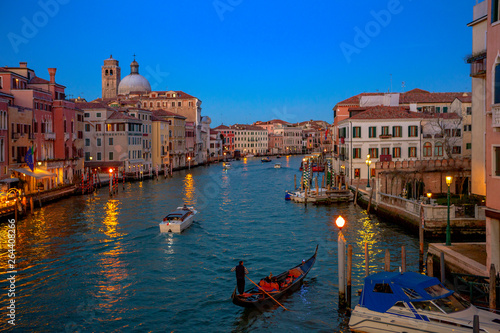 view of venice on a spring day at sunset