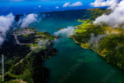 Sete Cidades - Die Azoren von oben - Sete Cidades aus der Luft