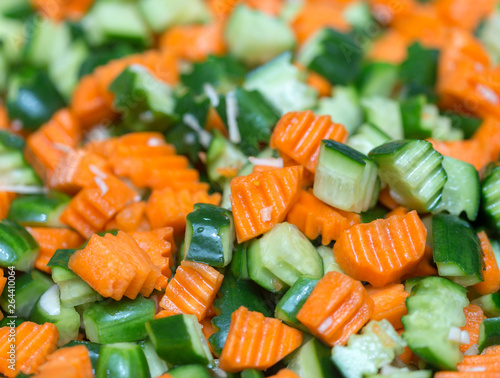 fresh carrot and cucumber salad