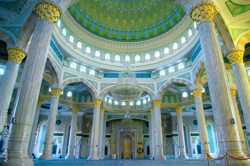 interior of the mosque in Astana kazakhstan