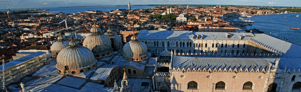 Aerial view of Doge's Place ,Venice, Italy.