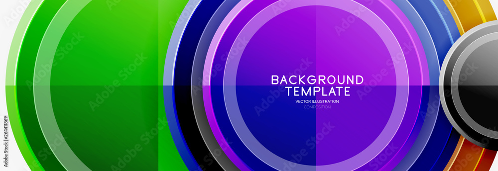 Abstract round geometric shapes, modern circles background Abstract round geometric shapes, modern circles background