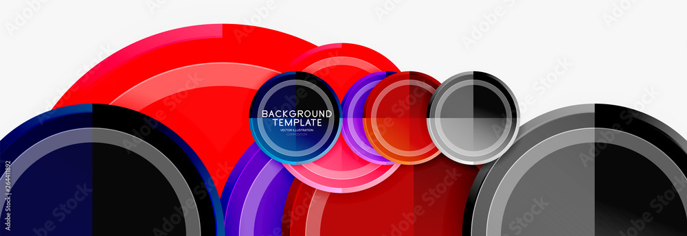 Colorful glossy circles background Colorful glossy circles background