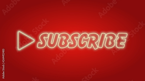 Subscribe Neon Banner