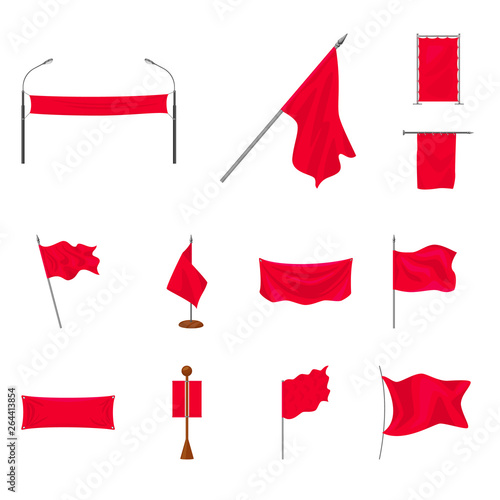 Free Download Vector design of promotional  and textile  symbol. Set of promotional  and white  stock vector illustration. - GFXLoad