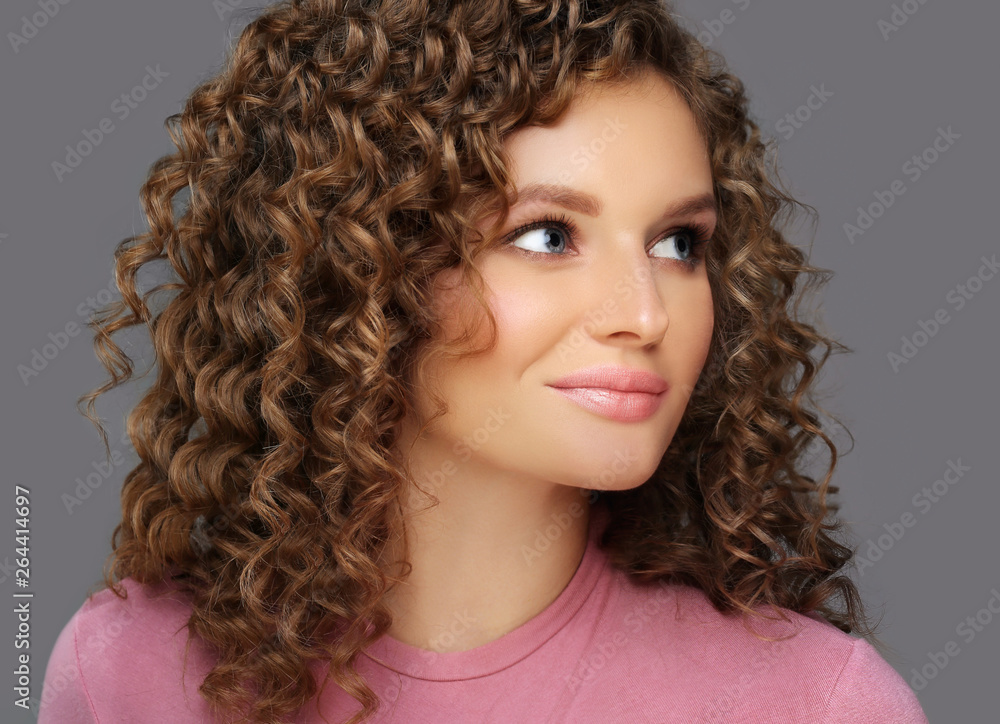 Portrait of a young blond girl with blue eyes Portrait of a young blond girl with blue eyes