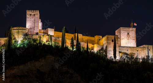 View of Alhambra Palace in Granada, Spain in Europe