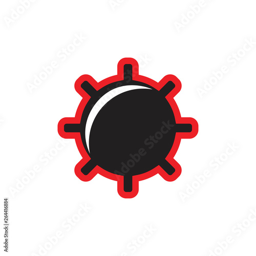 shine cog wheel symbol decoration logo