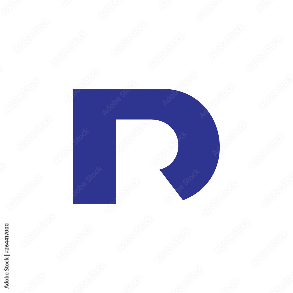 letter dr simple geometric line logo vector letter dr simple geometric line logo vector