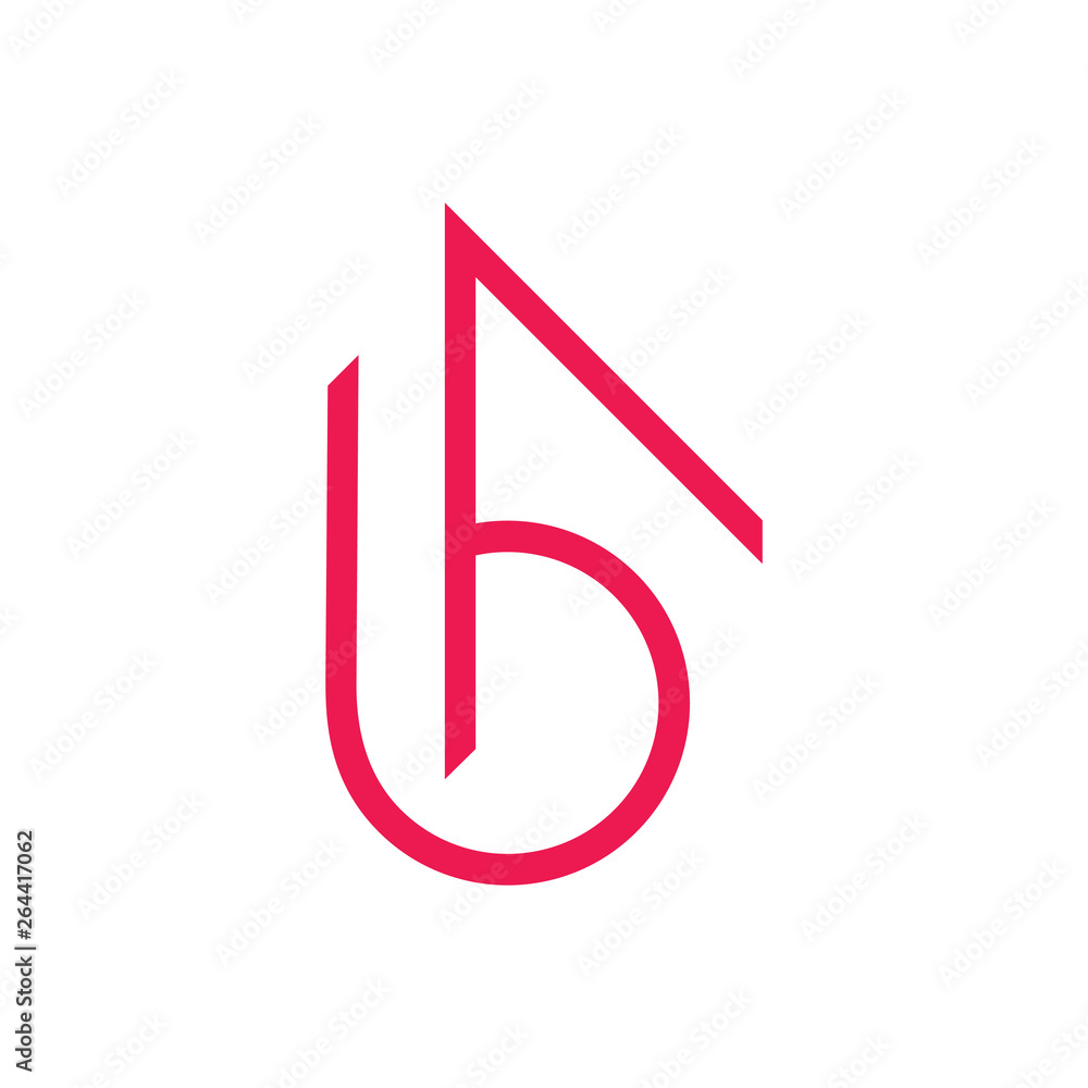 letter b arrow simple thin line logo vector letter b arrow simple thin line logo vector