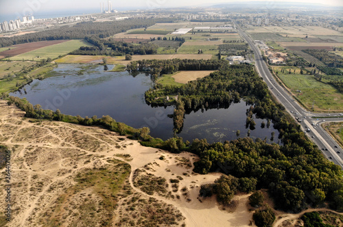 Sharon National Forest Park in the west of Hadera after a rainy winter