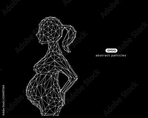 Abstract vector illustration of pregnant woman.
