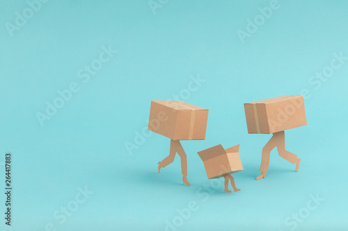 Family Moving, relocation, immigration Concept