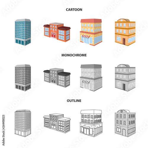 Vector design of construction and building sign. Collection of construction and estate vector icon for stock.