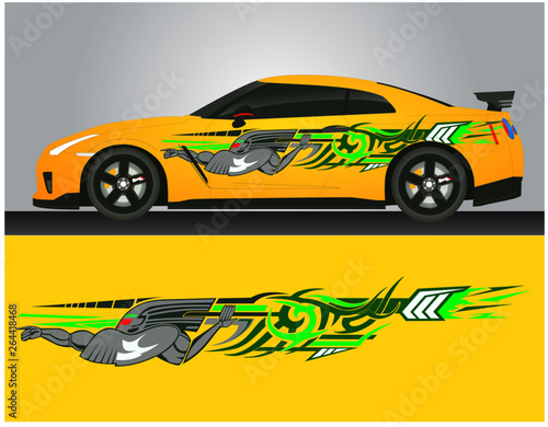 Vinyls sticker Decals for Car truck mini bus modify Motorcycle. Racing drift Vehicle Graphics kit isolated vector design race Elegant stripes modern concept technology background for wrap