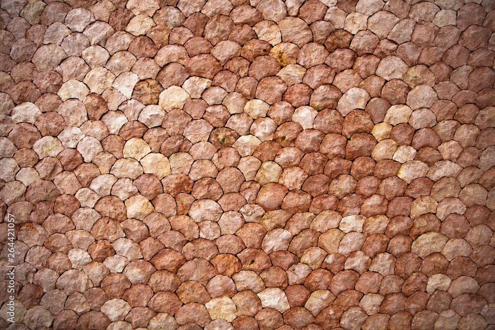 Naklejka premium Scale stone wall backdrop