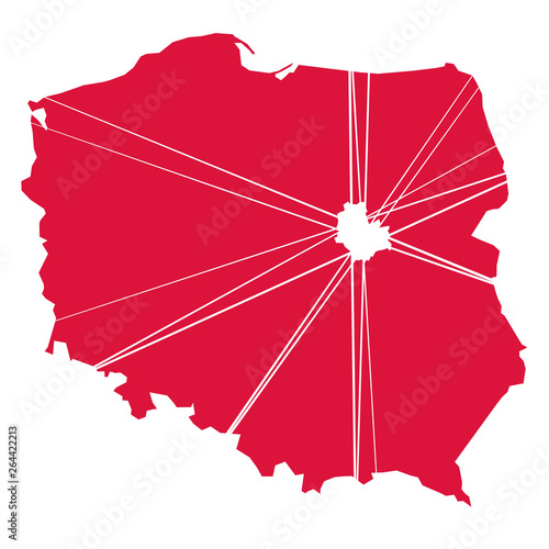 Warszawa na tle Polski