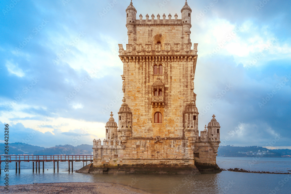 Belem Tower is a medieval castle fortification on the Tagus river. Today it is used as a museum.