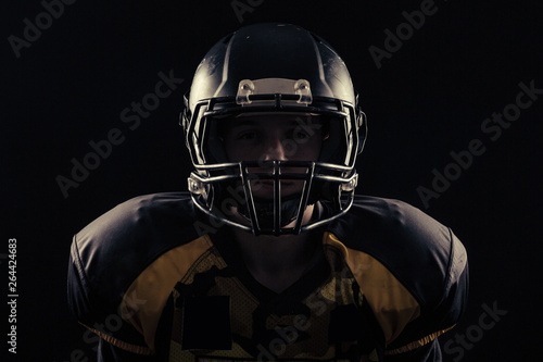 American football player isolated on black background  © zorandim75