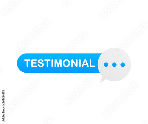 Web testimonial icon design element. Vector illustration.