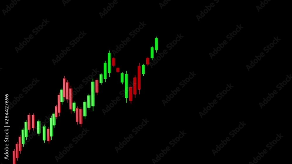 4K Uptrend Stock Chart Business with Matte 3D Animation 4K Uptrend Stock Chart Business with Matte 3D Animation