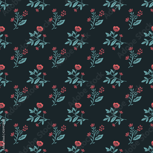Wallpaper Mural Seamless floral pattern Torontodigital.ca